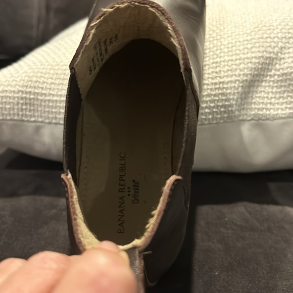 NWOT Men’s Banana Republic “Drake” Brown Leather Slip On Boots Size 9 - Picture 8 of 8